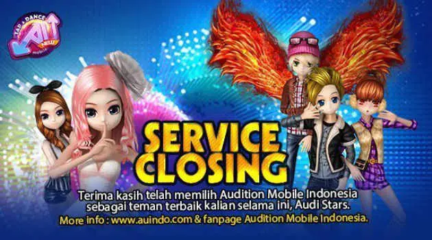 Penutupan Layanan Audition Mobile  Indonesia