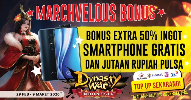 Dynasty War Bagi Bagi Vivo v17 Pro bareng Achikopay di Marchvelous Bonust🎉🎉🎉