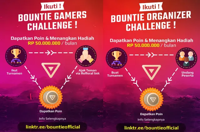 Bountie.IO gelar tantangan Bountiesatumilyar kepada average gamer dan penyelenggara turnamen game online