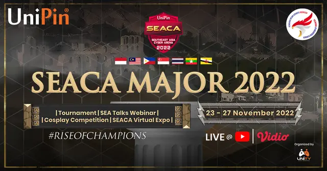 UniPin SEACA MAJOR 2022 Kembali di November, Siapkan Panggung Terbesar Pertempuran Tim Esports Asia Tenggara