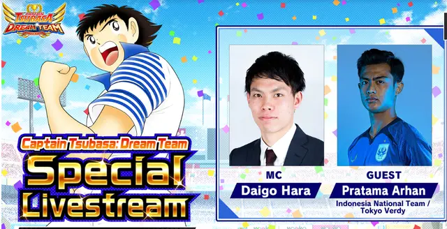 Pesepakbola Profesional Indonesia Tampil di Livestream Spesial Captain Tsubasa: Dream Team