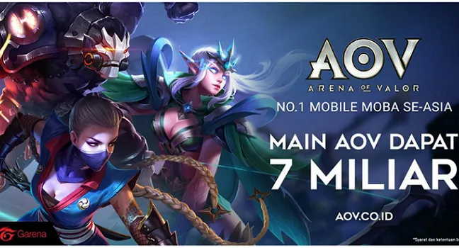 Mau 7 Miliar Rupiah dari Bermain Game? Main AOV dari GARENA dan Ikuti Turnamennya