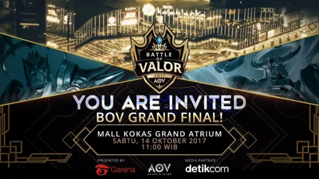 Ini Dia Rundown acara The Grand Finals of Battle of Valor - Turnamen Nasional Pertama AoV Berhadiah 1 Miliar