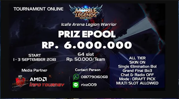 [Turnamen] Mobile Legends - Icafe Arena Legion Warrior