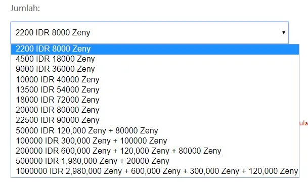 harga zeny ragnarok m eternal love