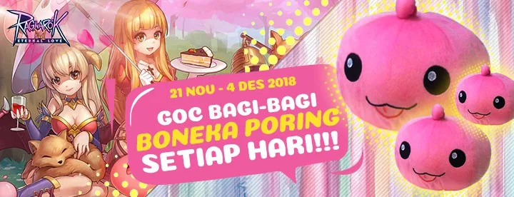 Gratis Boneka Poring Setiap Hari di Ragnarok M bareng GOC