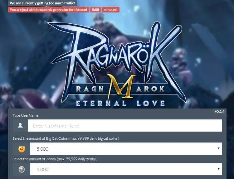 ragnarok m eternal love phising web