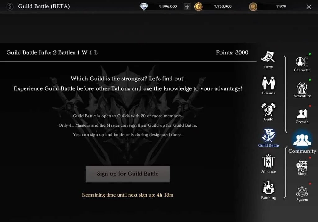 talion update game