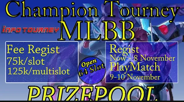 Info Tournament Mobile Legends Champion Tourney Digelar Online