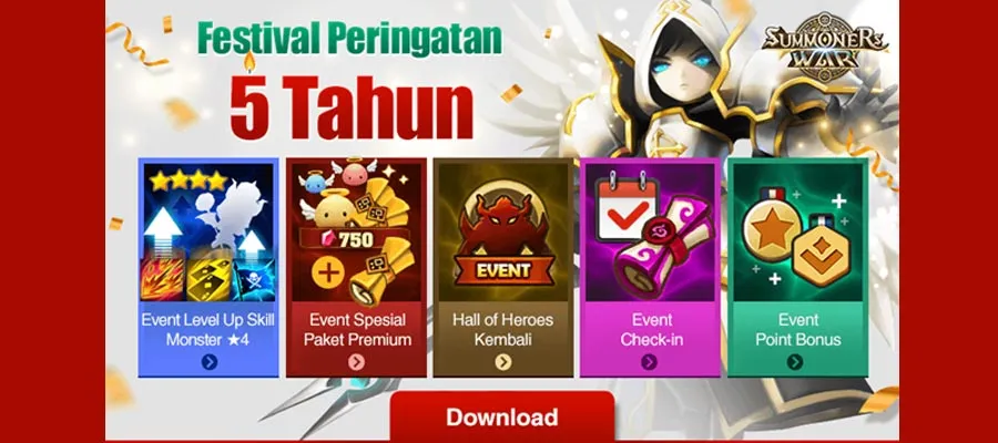 Summoners War mengadakan Festival Perayaan 5 Tahun!