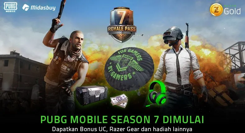 Razer Gold Bagi-bagi Razer Gear dan UC di Season 7 PUBG Mobile