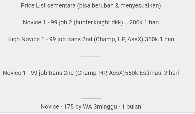 Mau Bot Ragnarok Forever Love, ROM Eternal Love atau Joki?