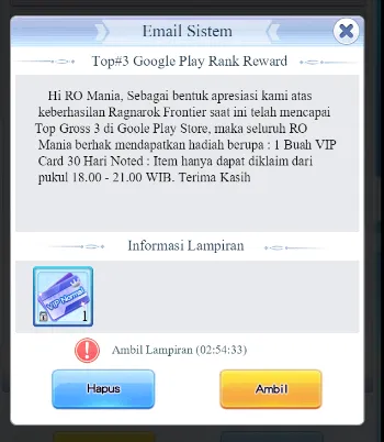 VIP Ragnarok Frontier Gratis