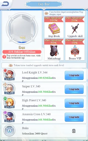 Cheat Sheet Leveling Ragnarok Frontier