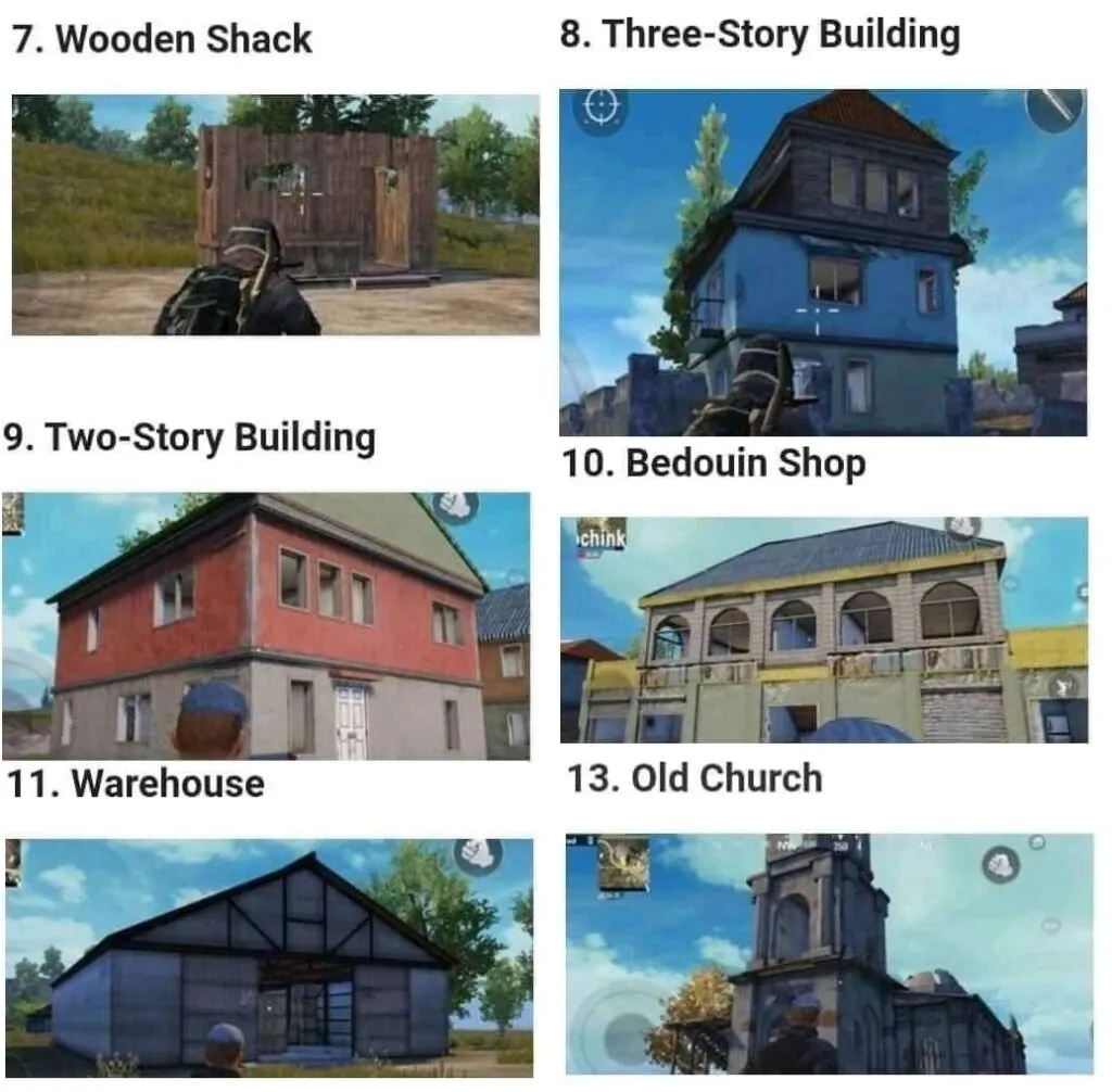 Cheat Sheet PUBGM kenali 25 Daftar nama bangunan demi taktik