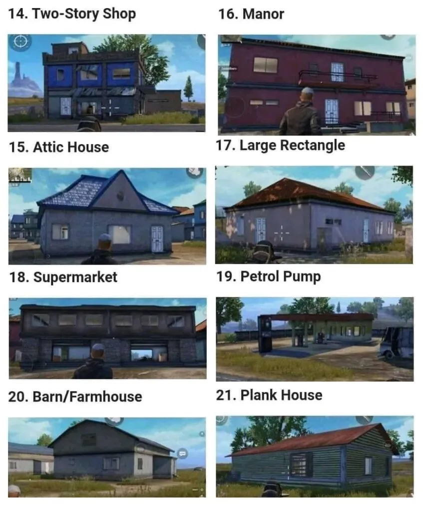 Cheat Sheet PUBGM kenali 25 Daftar nama bangunan demi taktik
