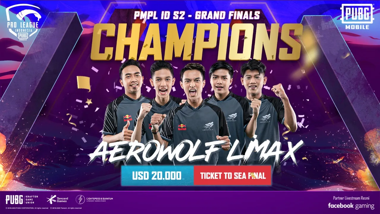 PUBG Mobile Pro League Indonesia Season 2 Aerowolf Limax Juara dan melaju ke PMPL SEA Finals