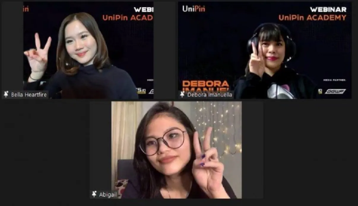 Daging Semua Di webinar Unity, Bella Heartfire dan Abigail sharing Tips Jadi shoutcaster game