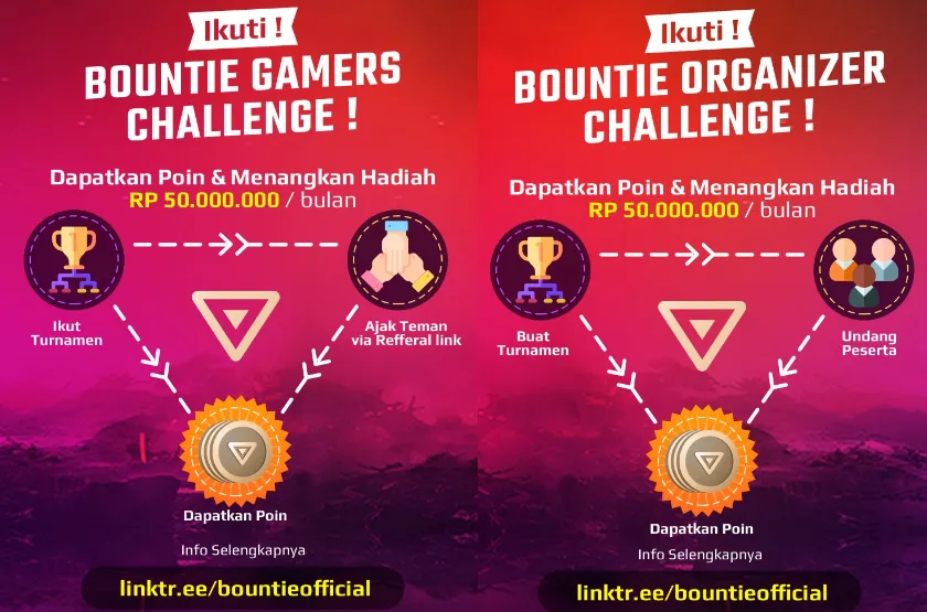 Bountie.IO gelar tantangan Bountiesatumilyar kepada average gamer dan penyelenggara turnamen game online