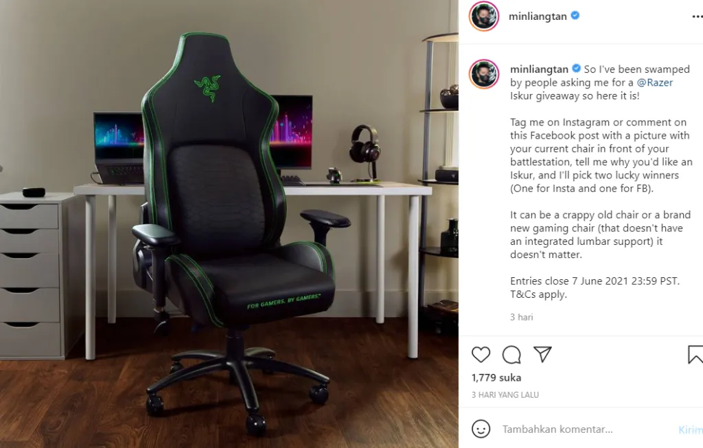 Giveaway Razer Iskur
