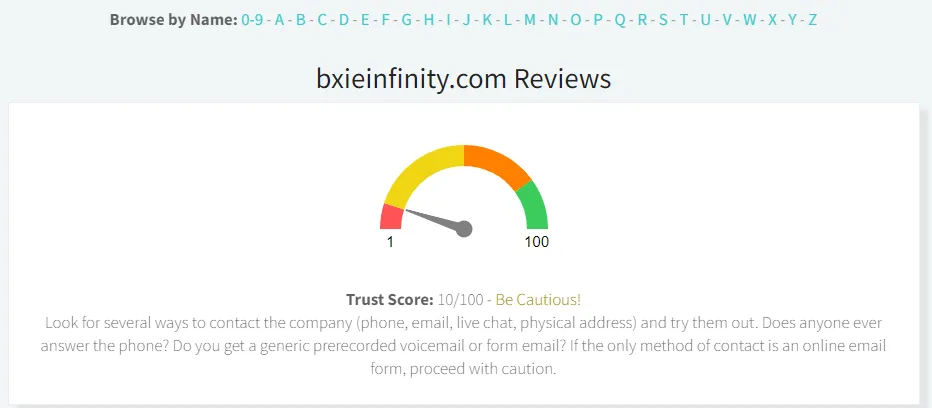 Bxie Infinity Scam atau tidak?