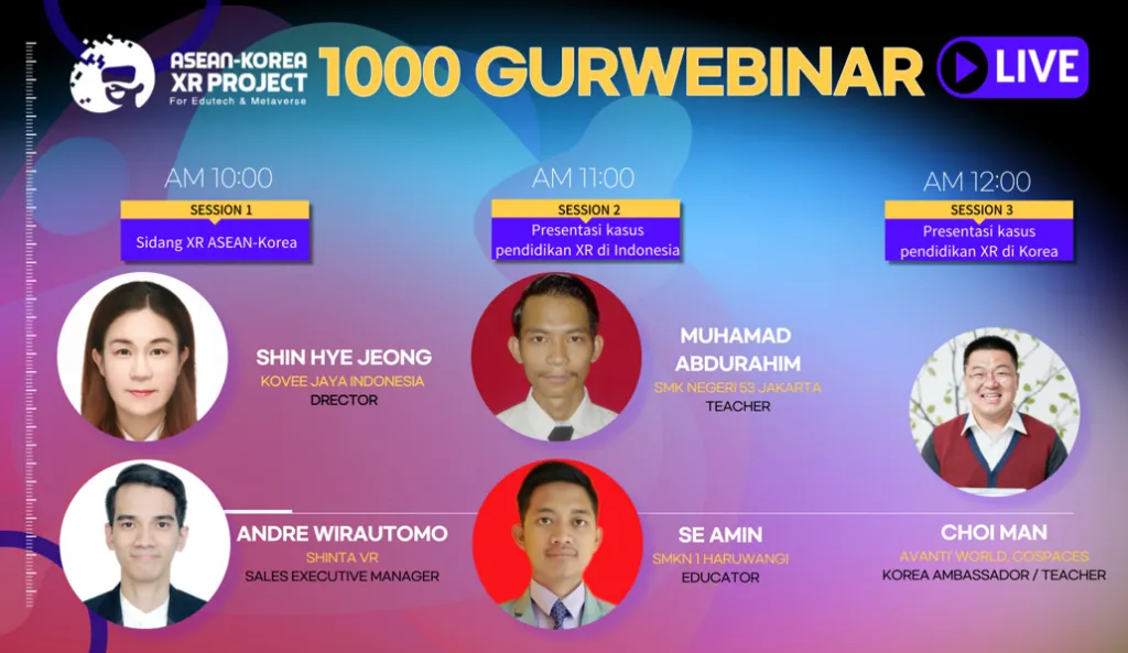 Webinar pendidikan XR