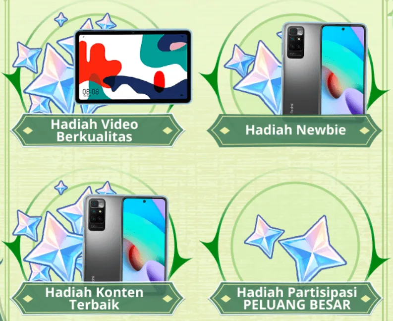 Hadiah acara Bstation x Genshin Impact