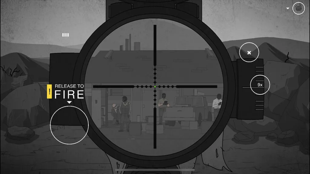 Gameplay sniping pada Sierra 7