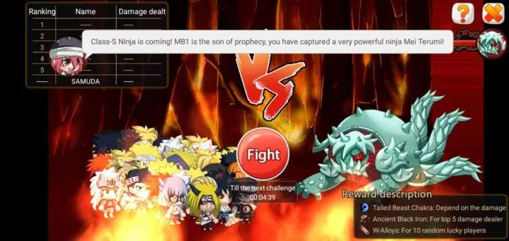 Challenge tailed beast.