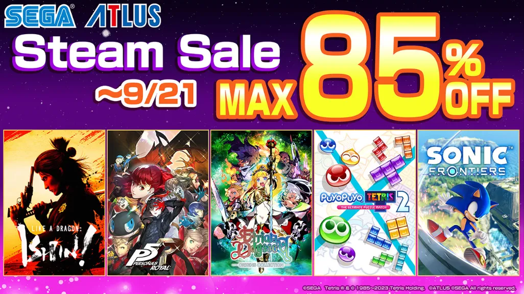 Steam SEGA Wonderland Sale Hadirkan Diskon hingga 85% untuk Game PC SEGA dan ATLUS!
