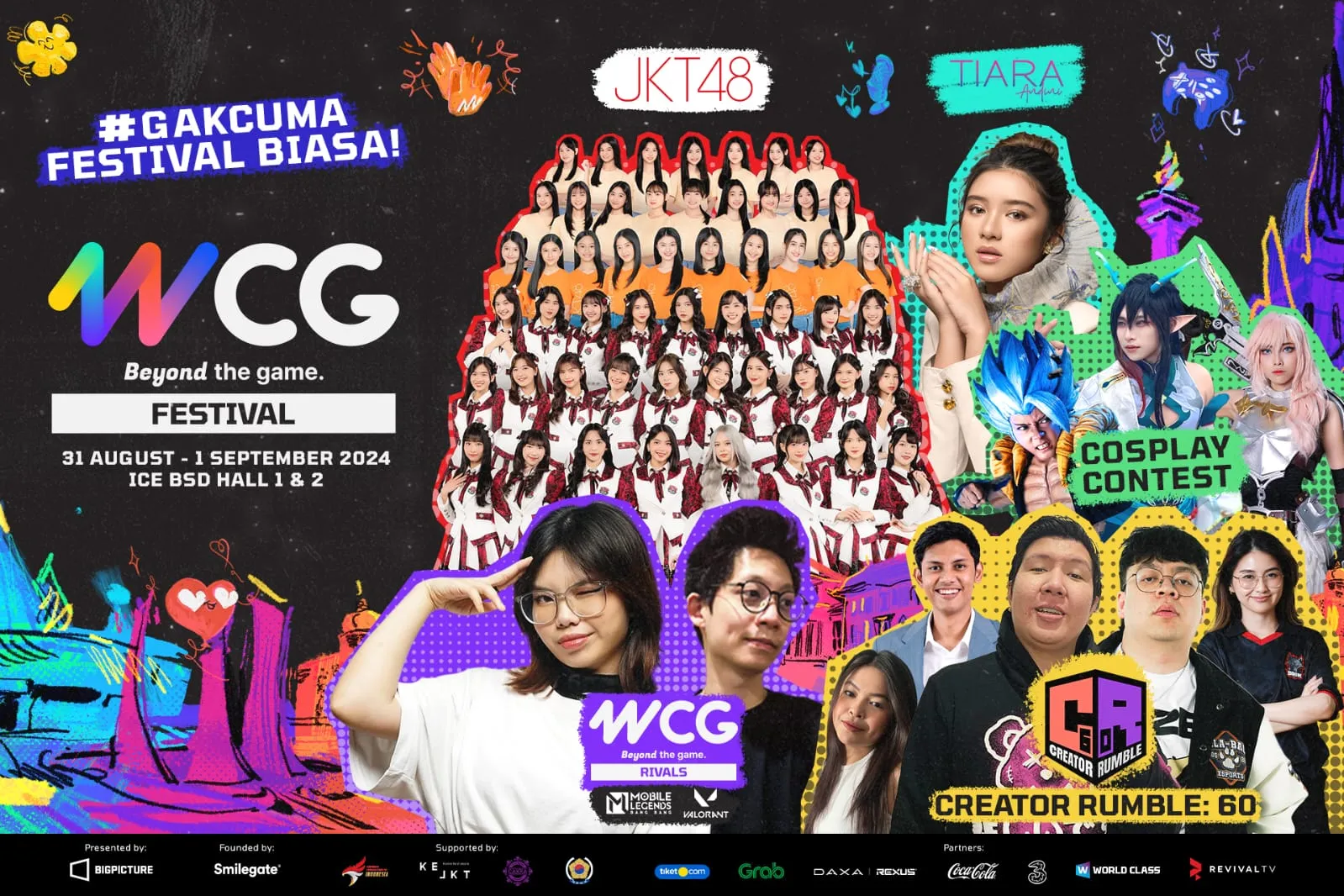 World Cyber Games (WCG) Festival 2024 Hadirkan Para Content Creator, JKT48, Tiara Andini dan lainnya, Segera Miliki Tiketnya!
