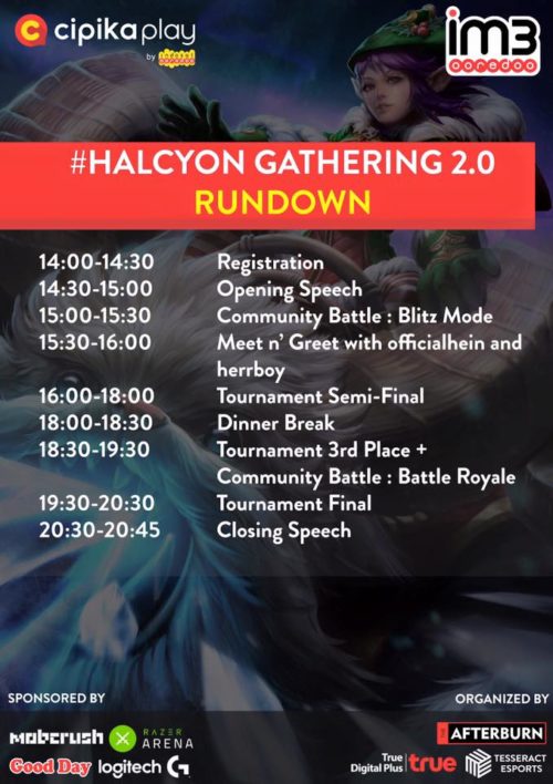 Ini dia Jadwal Keseruan Event HalcyonGathering 2.0 yang tidak boleh kamu lewatkan