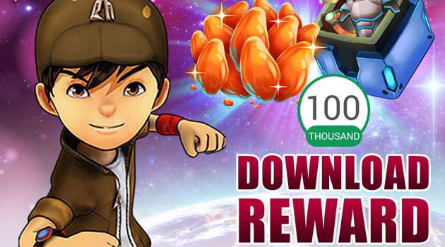 Target 100.000 Download, BoBoiBoy Galactic Heroes Bagi-Bagi Hadiah