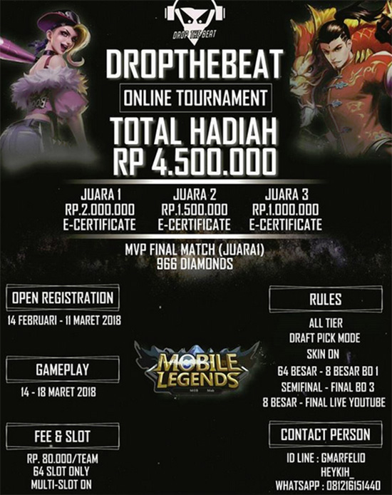Turnament Mobile Legends : DROP THE BEAT S1