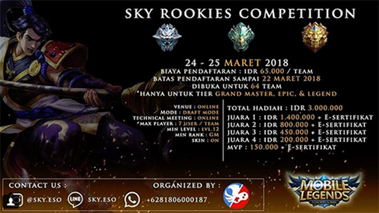 Turnamen Mobile Legends - SKY Rookies Competition