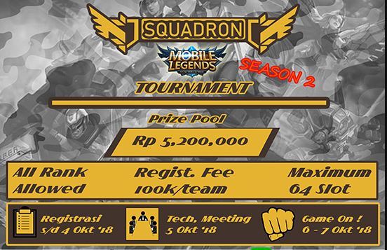 Turnamen Mobile Legends - Squadron Tournament Season 2 Segera Hadir!