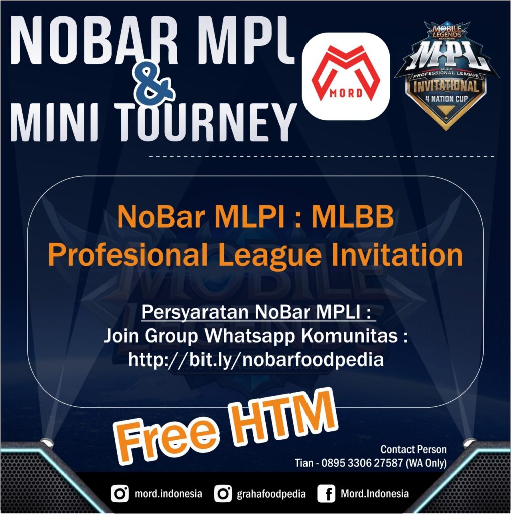 Komunitas MorD Ajak Gamer Nobar Mobile legends Professional League Invitational di Foodpedia