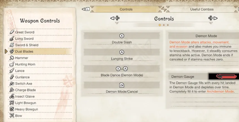 Monster Hunter Rise Weapon Control